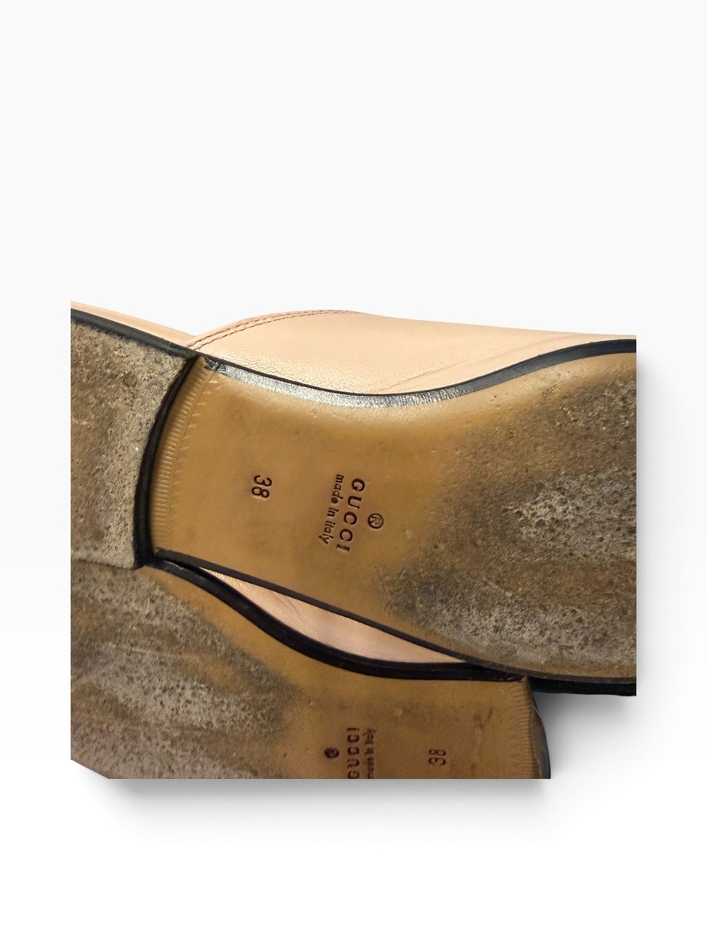 Gucci Princetown Blush Pink Leather Horsebit Mules Size 38 COA - Picture 6 of 7